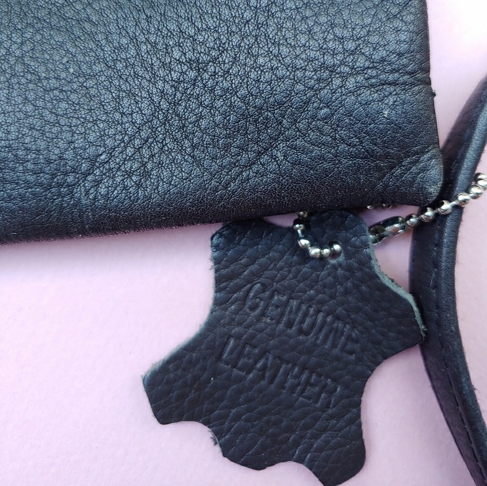 Small black leather crossbody bag - Picture 5 of 6